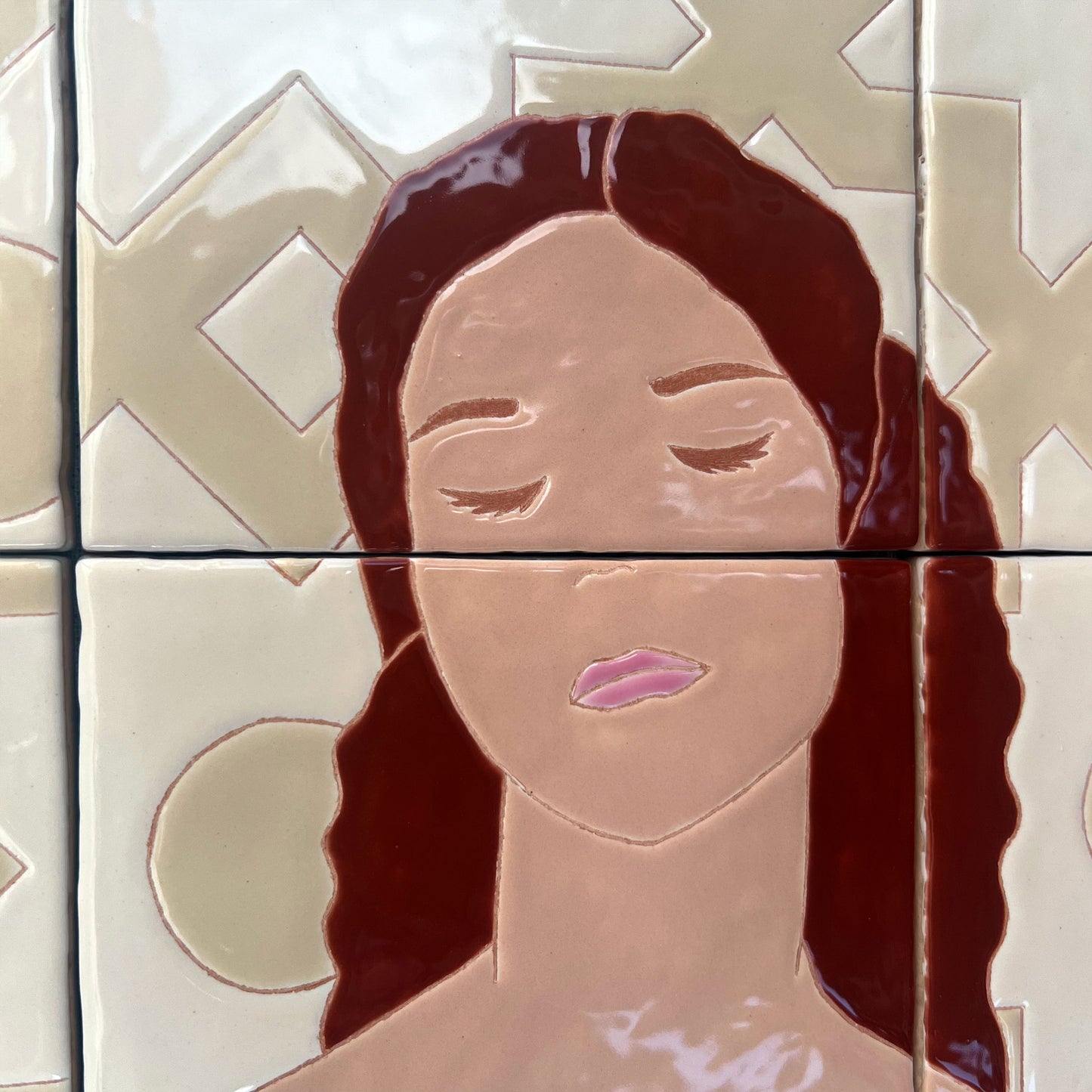 Flower Chest: Statement Tile Mural