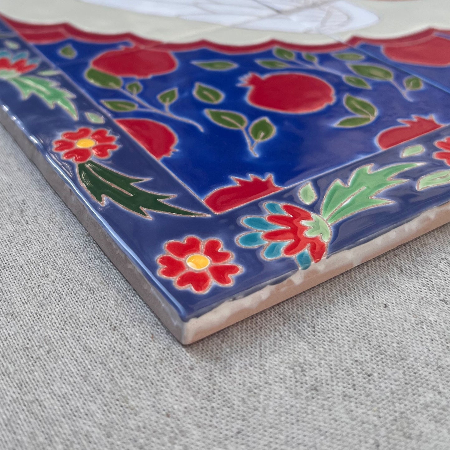 A Woman's Universe: Statement Hand-Painted Tile Mural