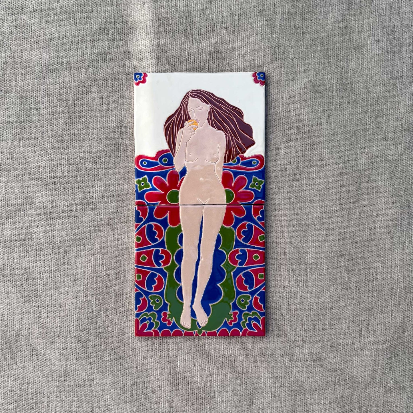 Female Nude 1 - Small Tile Painting